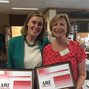 Photo of Joan Butts with Sue Falkingham