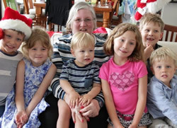 Photo of Cassandra with her grandchildren