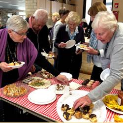 Photo of members enjoying the meal