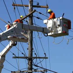 Photo of power workers