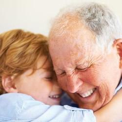 Photo of child with grandfather